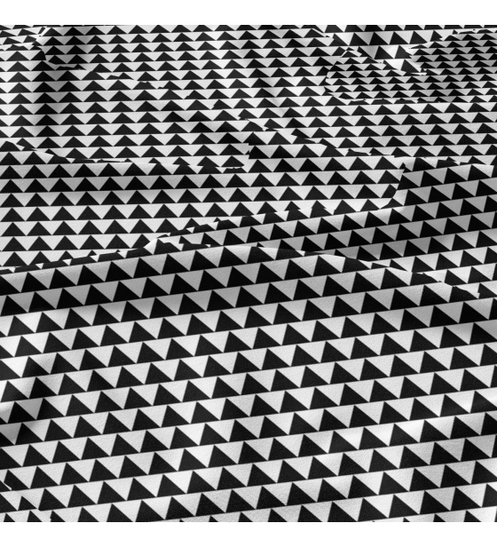 Cotton fabric 100% cotton, 125 g/m², width 160 cm, black triangles