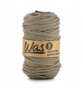 Cotton cord 5mm, 100m, dark beige 330