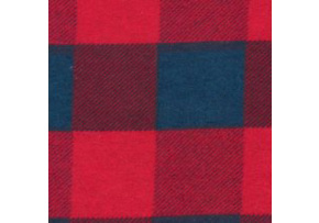 Cotton flannel fabric Check Red-Blue 4x4 cm