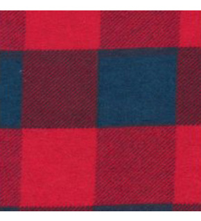 Cotton flannel fabric Check Red-Blue 4x4 cm