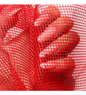 Polyester mesh for clothing Red, mesh 2x2mm