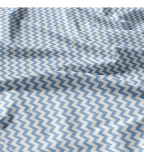 Decorative children's cotton fabrics, by the meter. Zigzag Blue