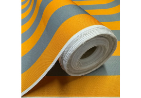 Outdoor fabric for garden loungers and hammocks, Gray-Yellow, 5 cm