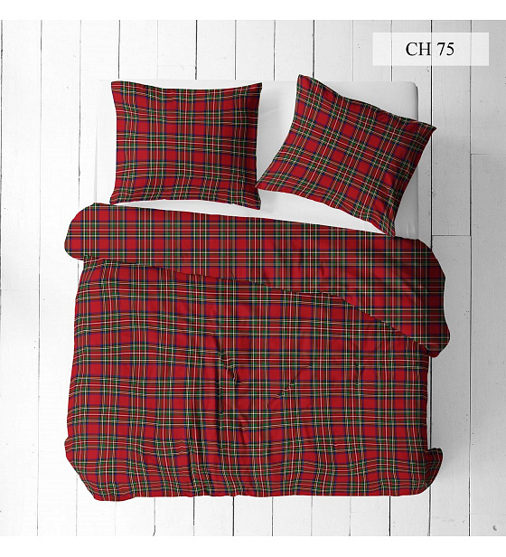 Christmas cotton fabric, by the meter, width 160 cm, Christmas motif on Red