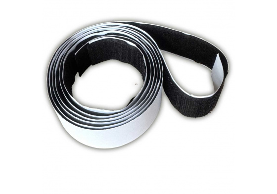 Black hook and loop tape with adhesive 50 cm, width 20 mm