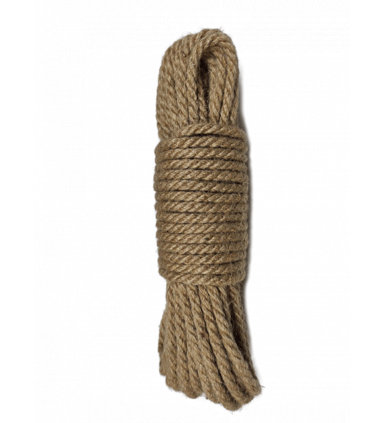 Šnůrka pletená jutová 8 mm x 20 m