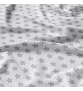 Children's cotton fabric 100% cotton, 125 g/m², width 160 cm, gray gingerbread on white