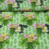Cotton fabric 100% cotton, 125 g/m², width 160 cm, parrot and pineapple on green