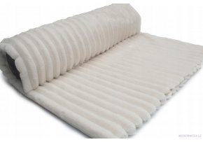 Decorative Fabric Mínky Stripes, Color Ecru