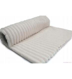 Fabric with stripes, 300 g/m², width 160 cm, by the meter, ecru