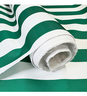 Outdoor fabric Pergola (Oxford), 200 g/m², width 160 cm, white-green stripes 5 cm