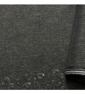Water-repellent fabric Imitation linen, 220 g/m², width 160 cm, black check