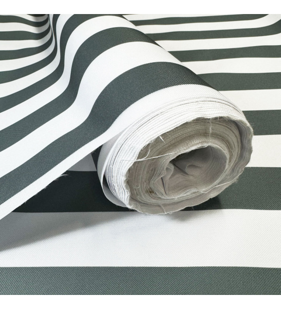 Venkovní látka na zahradní lehátka a houpací sítě barva bílo-grafitová, 5 cm