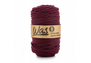 Cotton cord 5mm, 100m, color burgundy 180 Cotton cord 5mm, 100m, color burgundy 180