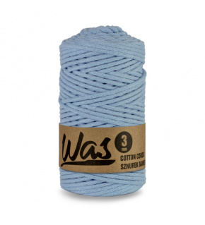 Cotton cord 3mm, 100m, LIGHT. BLUE