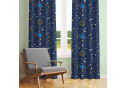 Children's Cotton Fabric Galaxy Yellow on Navy