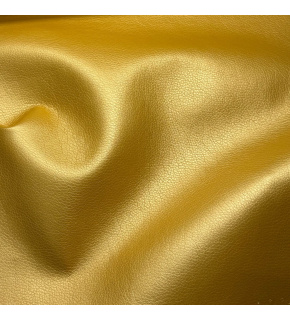 Eco-leather SOFT faux leather by the meter, 380 g/m², width 145 cm, yellow, glazed