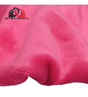 Solid color minky fabric, 220 g/m², width 160 cm, fuchsia
