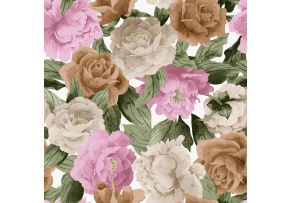 Velvet upholstery fabrics with print, Roses on White Velvet upholstery fabrics with print, Roses on White