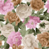 Velvet upholstery fabrics with print, Roses on White