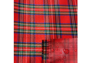 Waterproof fabric Kodura PVC coating 600D, 360 g/m², width 150 cm, red checkered