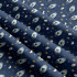 Children's cotton fabric by the meter Rockets Grey on blue