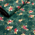 Christmas cotton fabric, by the meter, width 160 cm, Christmas pattern on Green
