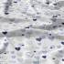 Decorative cotton fabric, by the meter, Blue Hearts on White