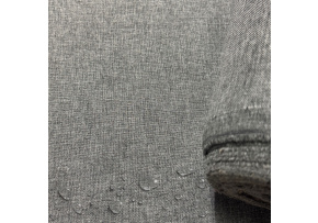 Water-repellent fabric Imitation linen, 220 g/m², width 160 cm, gray