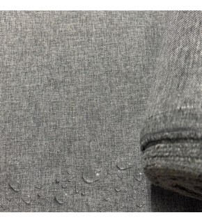Water-repellent fabric Imitation linen, 220 g/m², width 160 cm, gray
