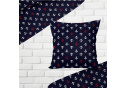 Children's cotton fabric by the meter Anchors Red on Navy