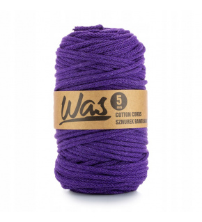 Cotton cord 5mm, 100m, purple 140