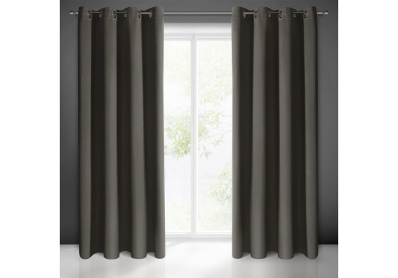 Zatemňovací Závěs s průchodkami GRAFIT 135X250 cm
