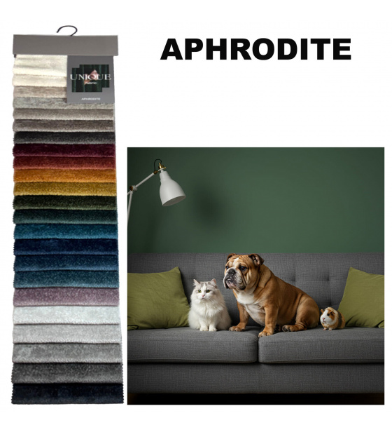 Swatch of velour fabrics Aphrodite Pet Proof, 17x19 cm