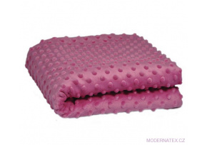 Minky Microfleece Fabric 380 Dot, color Lt. Fuchsia