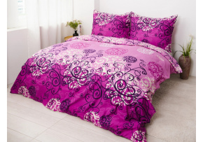 Cotton bedding Amelie, color pink, 140x200 cm Cotton bedding Amelie, color pink, 140x200 cm