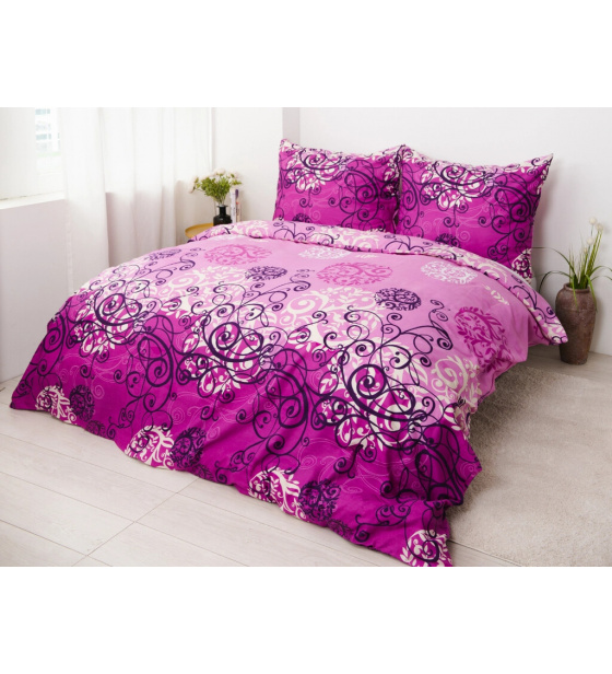 Cotton bedding Amelie, color pink, 140x200 cm