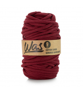 Cotton cord 9mm, 50m, burgundy 170