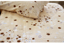 Crepe bedding with zipper, color Beige, 140x200 cm