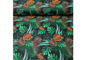 Cotton fabric Palma on Black