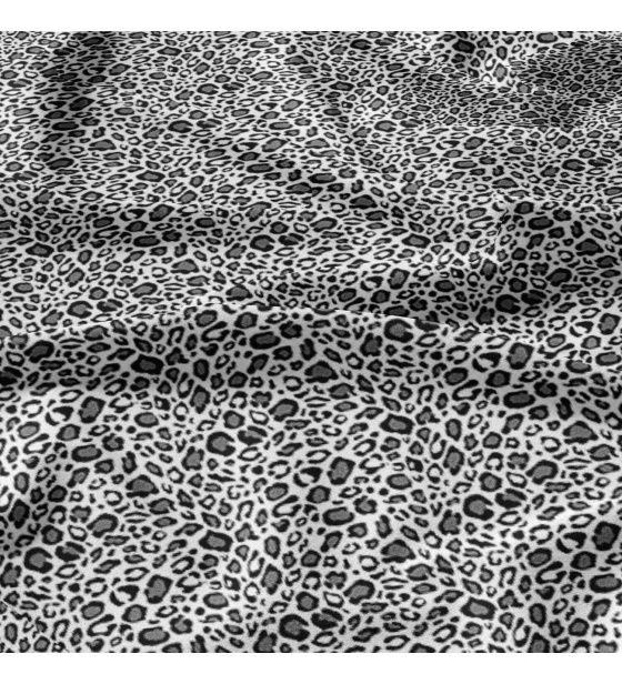Cotton fabric 100% cotton, 125 g/m², width 160 cm, grey leopard