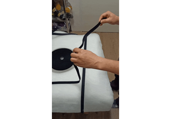 Elastic zipper 25 mm color black, by the meter