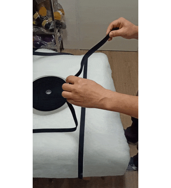 Elastic zipper 25 mm color black, by the meter