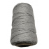 Light-colored braided cotton cord. gray 40 m