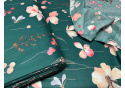 Tissu coton Fleurs sur Vert