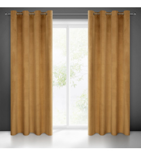 Decorative velvet curtain with eyelets SWEETHEART 140x250 cm