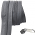 Zipper spiral graphite 5 mm by the meter