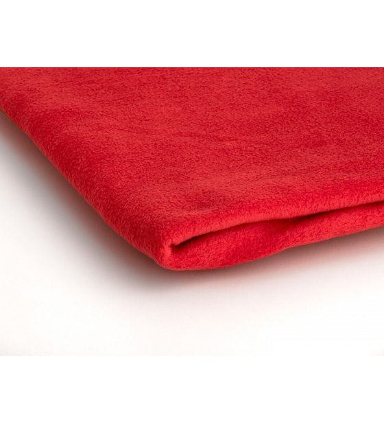 Microfleece fabric color red 1.55 m x 0.33 m