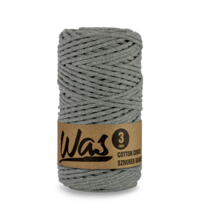 Cotton cord 3mm, 100m, TM. GRAY