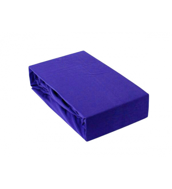 Fitted sheet 180x200 cm Jersey, color Cornflower